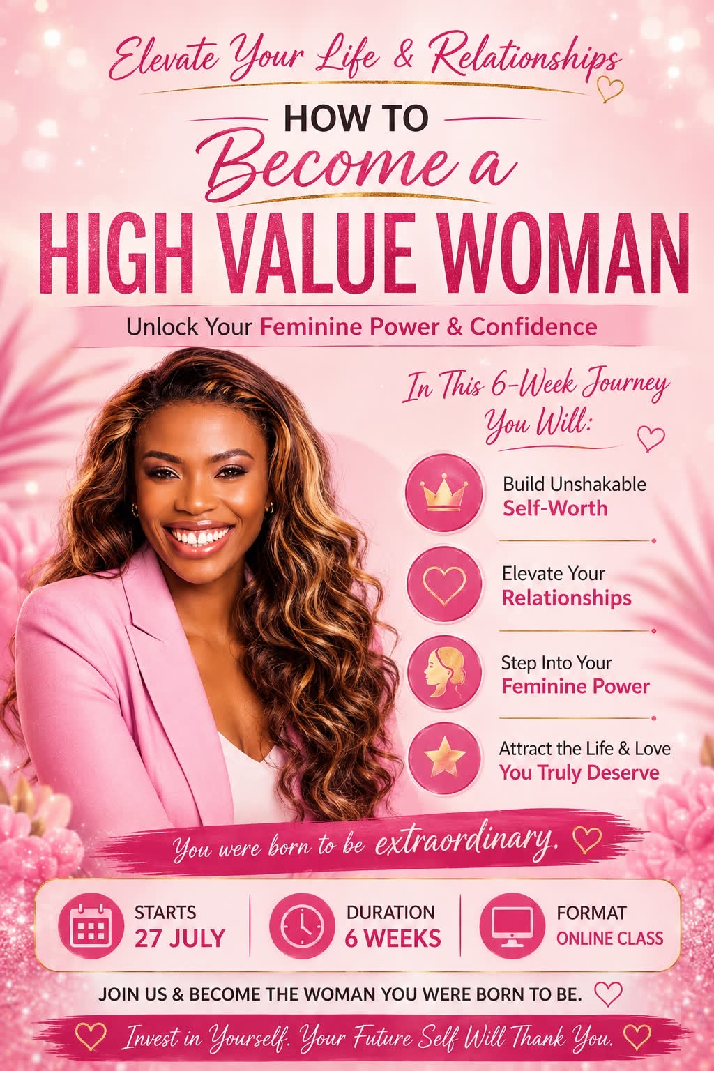 High Value Woman - 6 Week Live Online Class